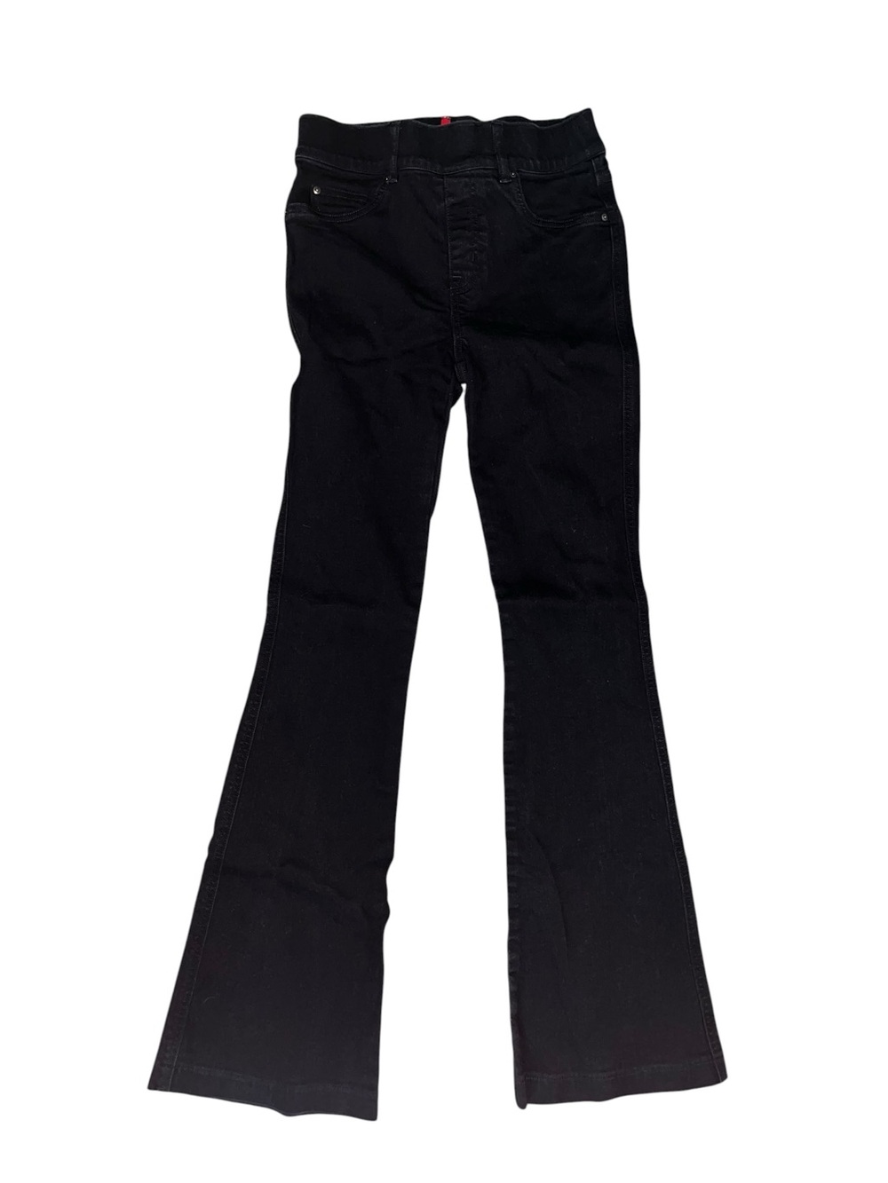 SPANX Women’s Size Small Black Pull-On Flare Jeans High Rise Stretch